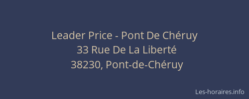 Leader Price - Pont De Chéruy
