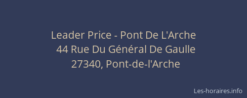 Leader Price - Pont De L'Arche