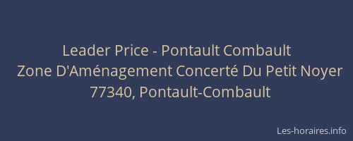 Leader Price - Pontault Combault