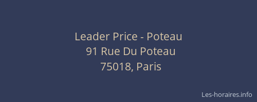 Leader Price - Poteau