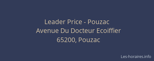 Leader Price - Pouzac
