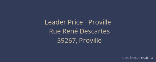 Leader Price - Proville