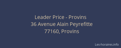 Leader Price - Provins