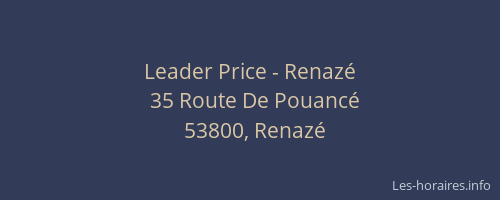 Leader Price - Renaz&eacute;
