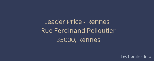 Leader Price - Rennes