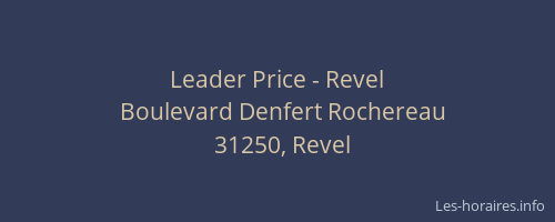Leader Price - Revel