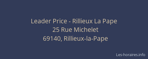 Leader Price - Rillieux La Pape