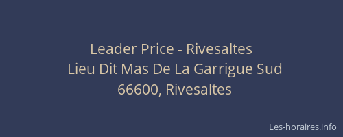 Leader Price - Rivesaltes