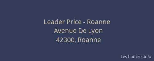 Leader Price - Roanne