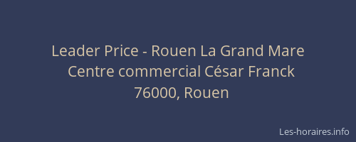 Leader Price - Rouen La Grand Mare