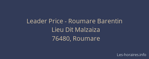 Leader Price - Roumare Barentin
