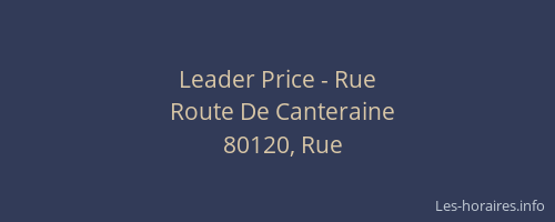Leader Price - Rue