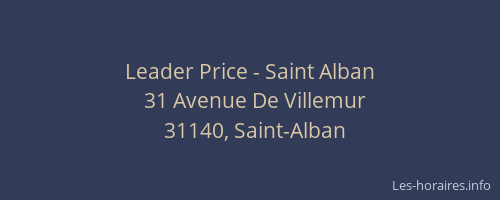 Leader Price - Saint Alban