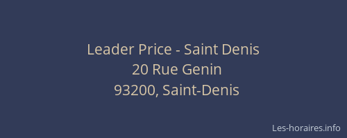 Leader Price - Saint Denis