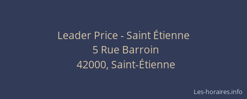 Leader Price - Saint Étienne