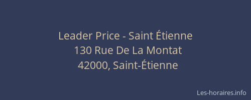Leader Price - Saint Étienne