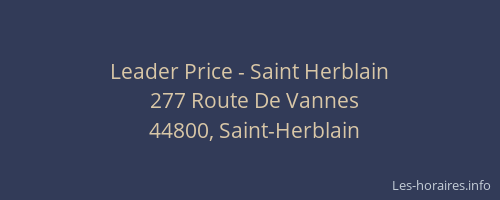 Leader Price - Saint Herblain