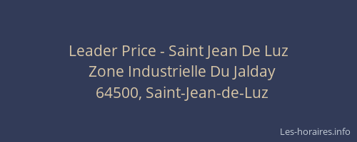 Leader Price - Saint Jean De Luz