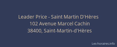 Leader Price - Saint Martin D'Hères
