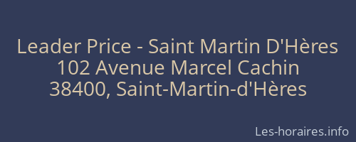 Leader Price - Saint Martin D'Hères