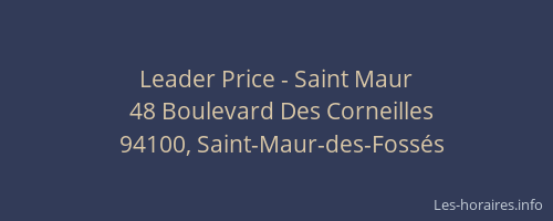 Leader Price - Saint Maur