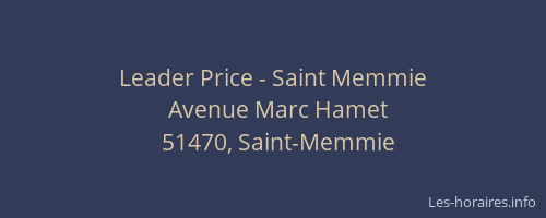 Leader Price - Saint Memmie