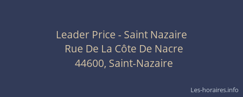 Leader Price - Saint Nazaire