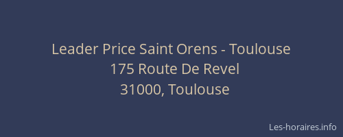 Leader Price Saint Orens - Toulouse
