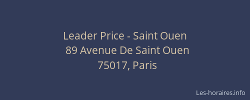 Leader Price - Saint Ouen