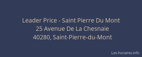 Leader Price - Saint Pierre Du Mont