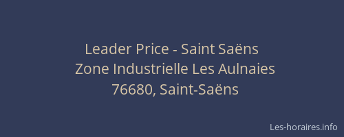 Leader Price - Saint Saëns