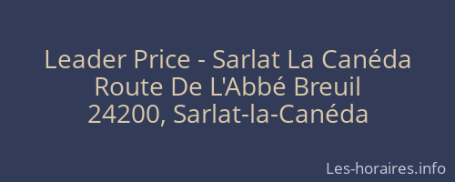 Leader Price - Sarlat La Canéda
