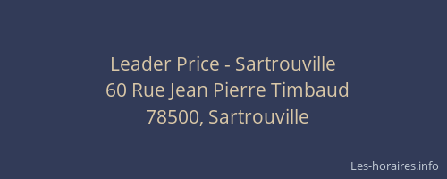 Leader Price - Sartrouville