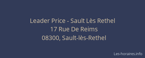 Leader Price - Sault Lès Rethel