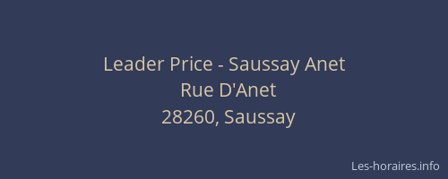 Leader Price - Saussay Anet