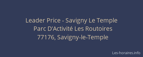 Leader Price - Savigny Le Temple