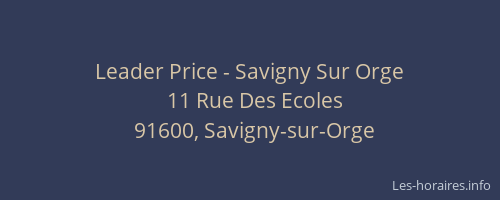 Leader Price - Savigny Sur Orge