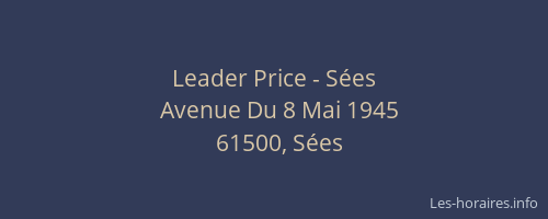 Leader Price - Sées