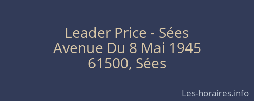 Leader Price - Sées