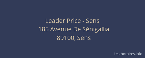 Leader Price - Sens