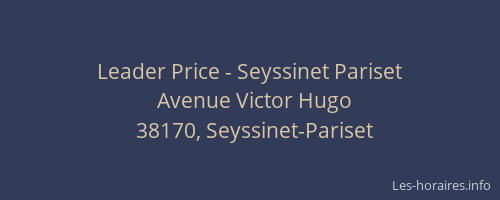 Leader Price - Seyssinet Pariset