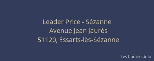 Leader Price - Sézanne