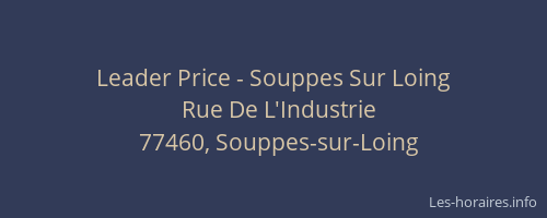 Leader Price - Souppes Sur Loing