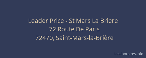 Leader Price - St Mars La Briere