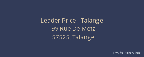 Leader Price - Talange