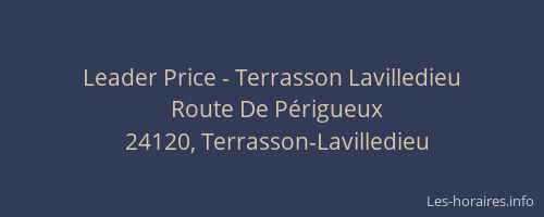 Leader Price - Terrasson Lavilledieu