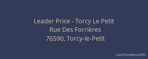 Leader Price - Torcy Le Petit