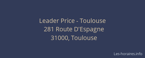 Leader Price - Toulouse