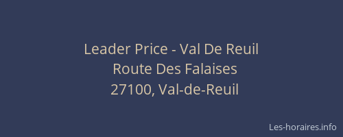 Leader Price - Val De Reuil