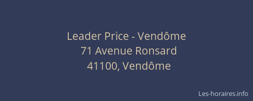 Leader Price - Vendôme